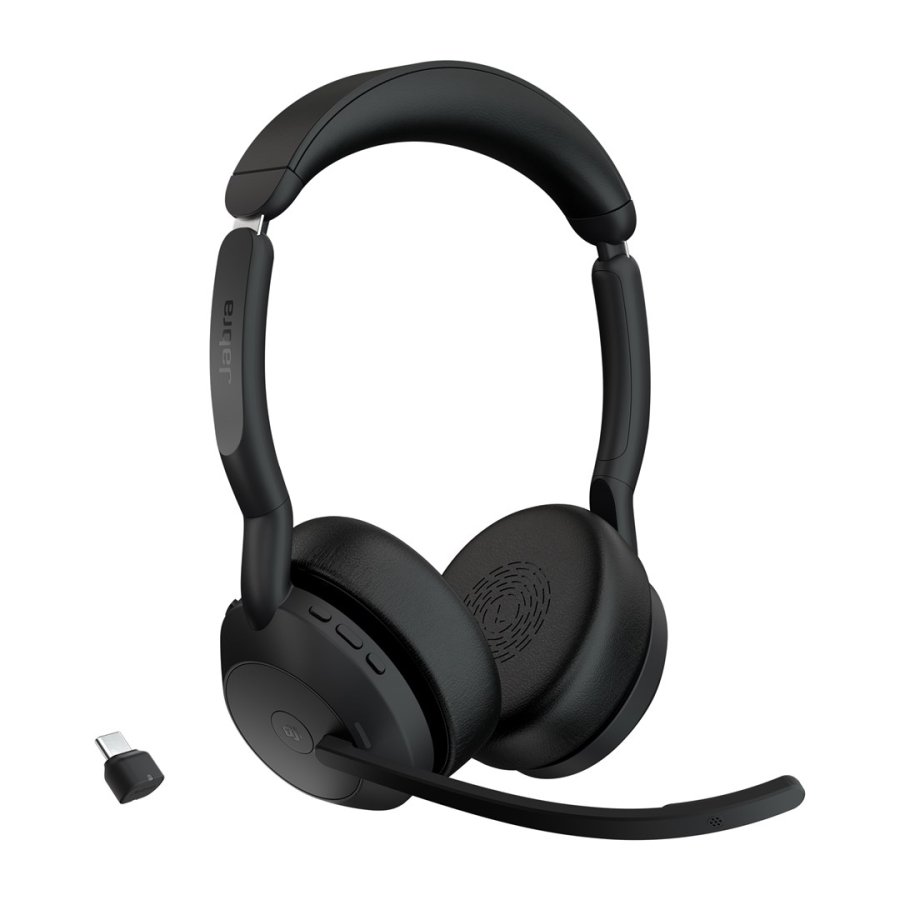 Jabra Evolve2 55 Headset Trdls Kontor/Callcenter Bluetooth Sort #5