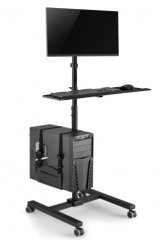 Maclean MC-793 multimedie vogn & stand Sort Universel Multimedie trolley #1