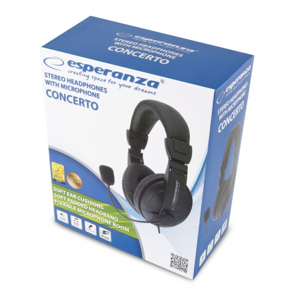 Esperanza EH103 hovedtelefoner/headset Sort #4