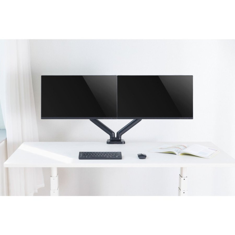 Desktop Swivel Mount for Two LCD Monitors Gas Spring #9