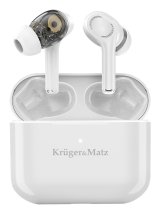 Krger&Matz M4 PRO Headset Trdls I rerne Opkald/Musik/Sport/Hverdag Bluetooth Hvid #1
