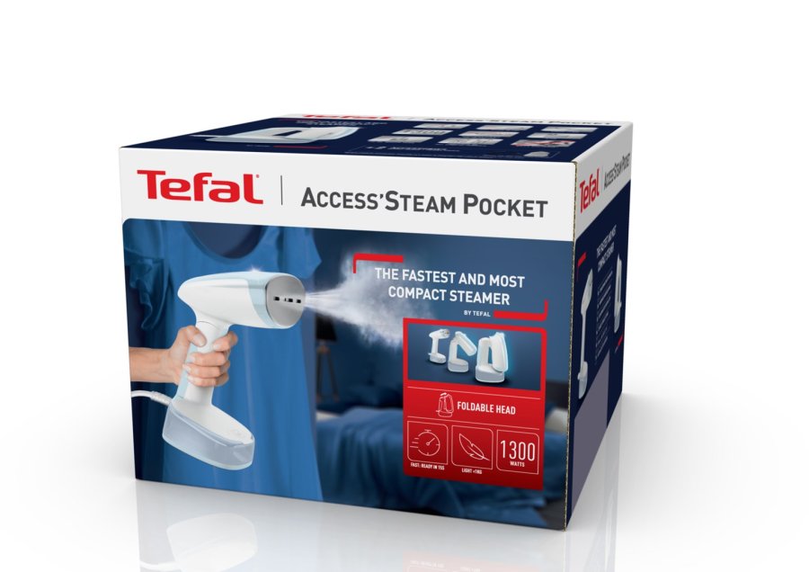 Tefal Access Steam Pocket DT3041 Hndholdt bekldningsdamper 1300 W Bl, Hvid #10