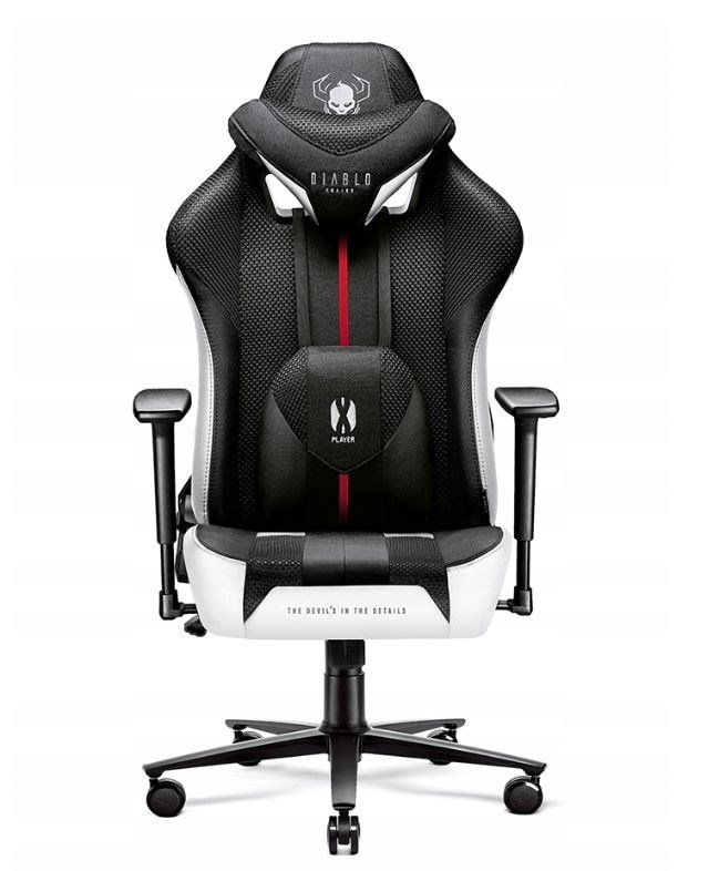DiabloX-PLAYER 2.0. normal gamingstol hvid og sort #1