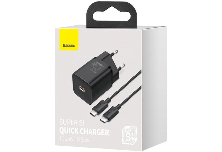 Baseus TZCCSUP-L01 oplader til mobil enhed Smartphone Sort Vekselstrm, USB Hurtig opladning Indendrs #1