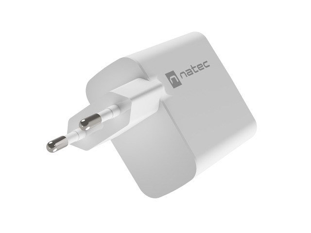 NATEC RIBERA GAN OPLADER 1X USB-A + 1X USB-C 45W HVID #8
