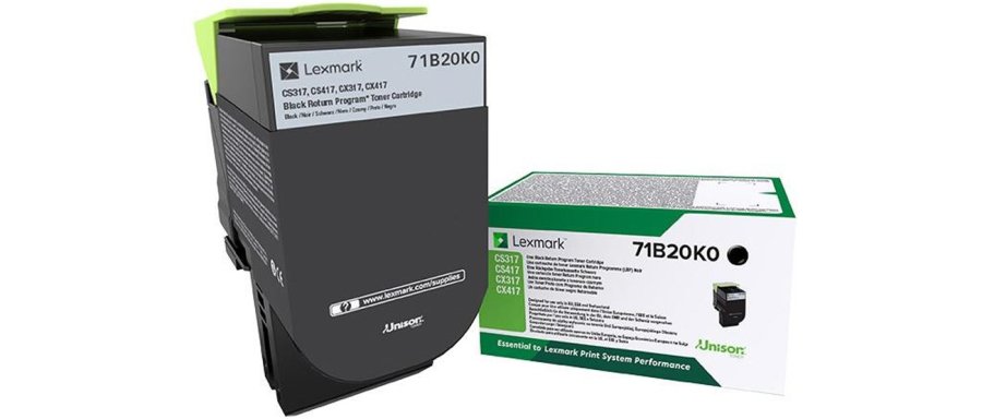 Lexmark 71B20K0 tonerpatron 1 stk Original Sort #1