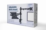 Gembird MA-DA-03 Justerbar skrivebordsmontering med monitorarm og notebookbakke (rotr, vip, drej), 17