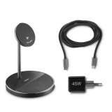 Hama 00201738 oplader til mobil enhed Hovedtelefoner, Smartphone Sort USB Tr�dl�s opladning Hurtig opladning Indend�rs #18