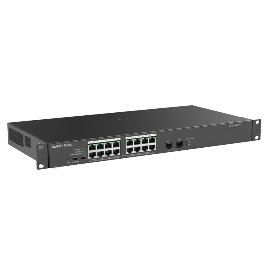 Ruijie Networks RG-ES118GS-P-L netv�rksswitch Ikke administreret L2 Gigabit Ethernet (10/100/1000) Str�m over Ethernet (PoE) Sort #4