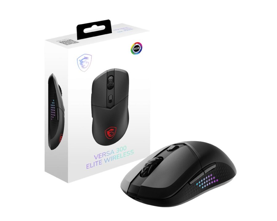MSI VERSA 300 ELITE WIRELESS mus Spil Hjre hnd RF Wireless + Bluetooth + USB Type-C Optisk 26000 dpi #6