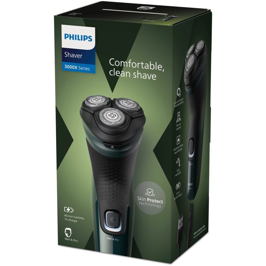 Philips Shaver 3000X Series X3002/00 Elektrisk shaver til vd og tr barbering #6