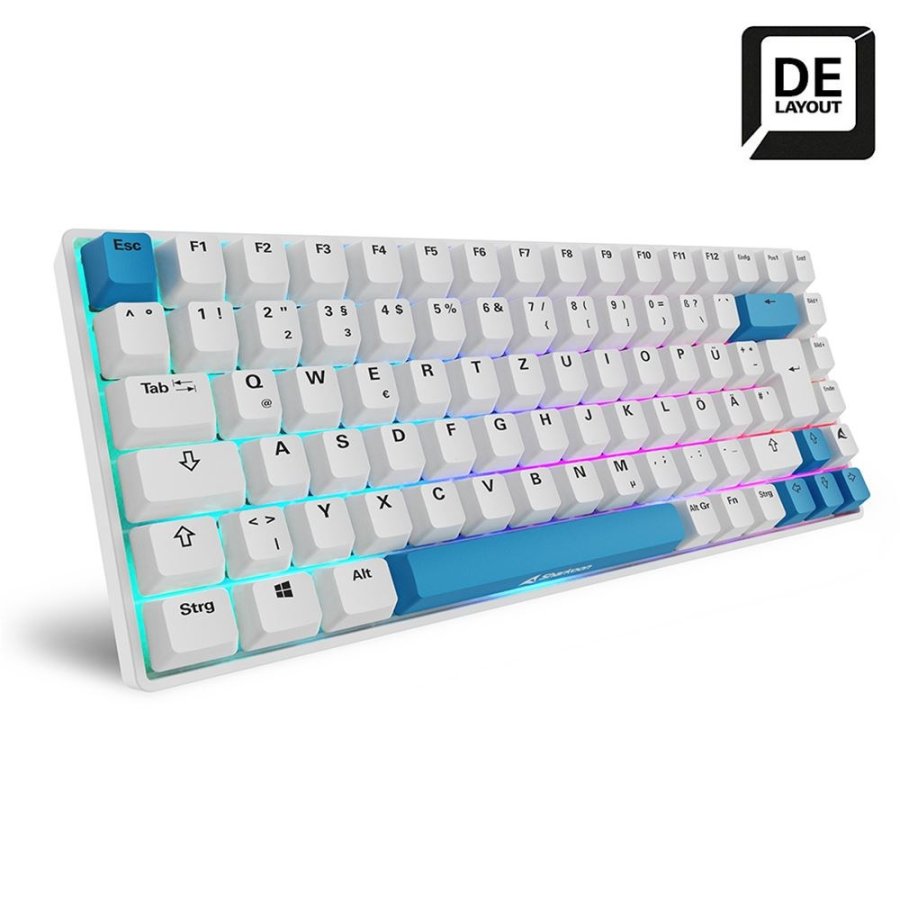 Sharkoon SKILLER SGK50 S3 PBT tastatur Spil USB QWERTZ Tysk Hvid #3
