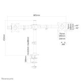 Neomounts FPMA-DCB100DBLACK skrmbeslag og -stativer 68,6 cm (27