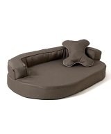 GO GIFT Oval sofa - kledyrsseng brun - 100 x 65 x 10 cm #1