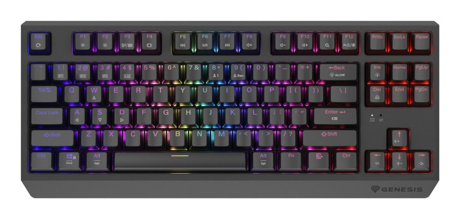 GENESIS Thor 230 TKL tastatur Spil USB + RF Wireless + Bluetooth QWERTY US engelsk Sort #3