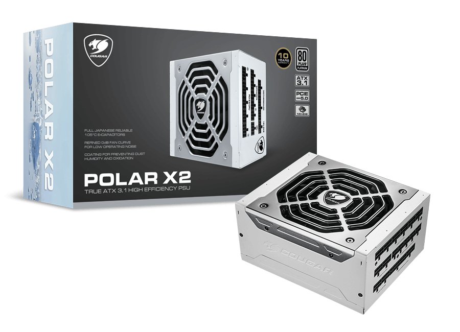 COUGAR POLAR X2 enhed til str�mforsyning 1050 W 20+4 pin ATX ATX S�lv #5