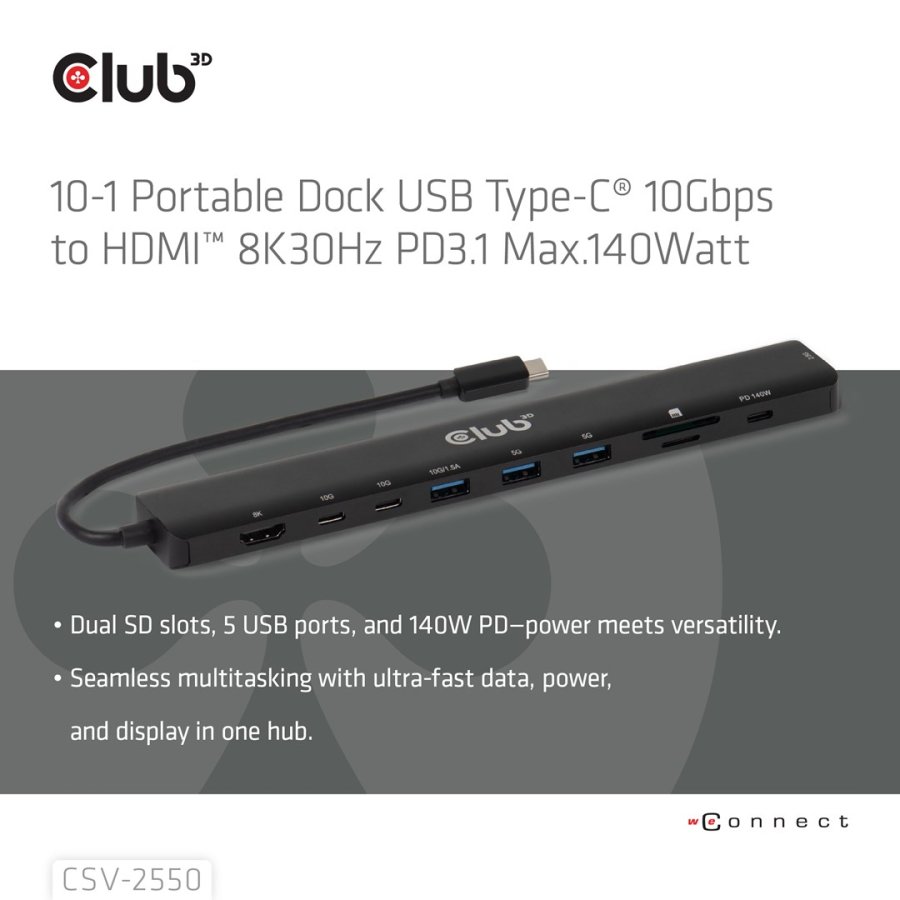 CLUB3D CSV-2550 interface hub USB Type-C #8