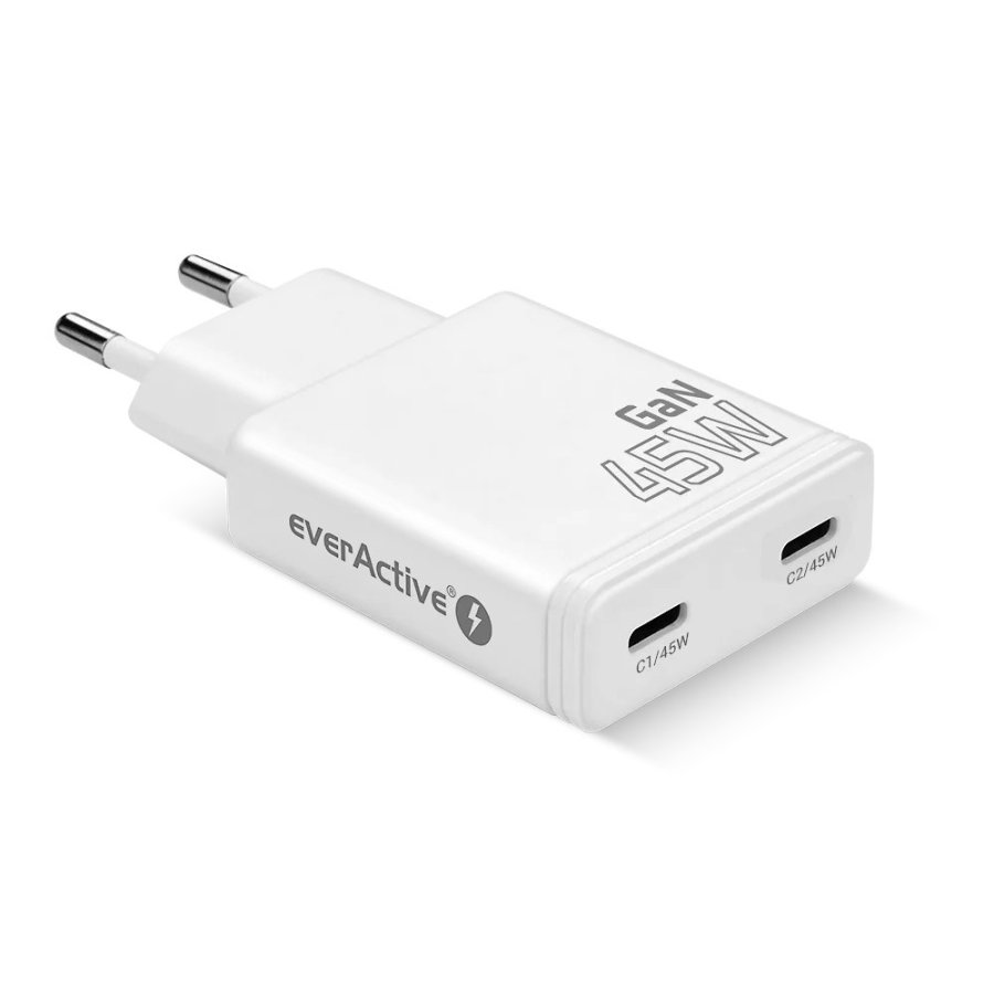 Charger GaN 2x USB-C Quick Charge 3.0 45W PD white #2