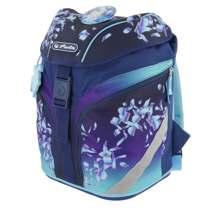 Herlitz SoftLight Plus Greenline Blue Ice skoletaskes�t Pige Polyester Bl�, Marinebl� #14