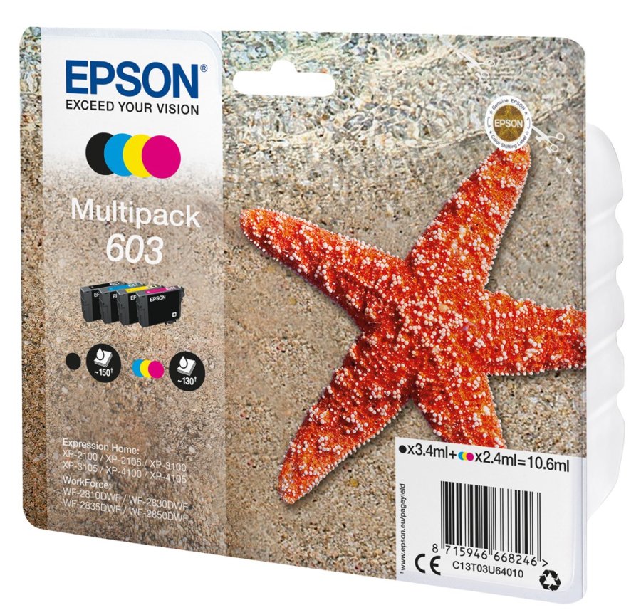 Epson C13T03U64010 blkpatron 1 stk Original Standard udbytte Sort, Bl, Magenta, Gul #2