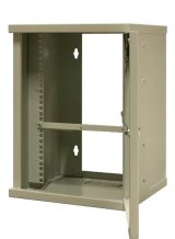 EMITERNET Single hanging cabinet 10'' 9U, sheet metal door, 325�330x445mm (width/depth/height) EM/SOHO-B-9U #1