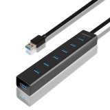 Axagon HUE-SA7BP interface hub USB 3.2 Gen 1 (3.1 Gen 1) Type-A 5000 Mbit/s Sort #13