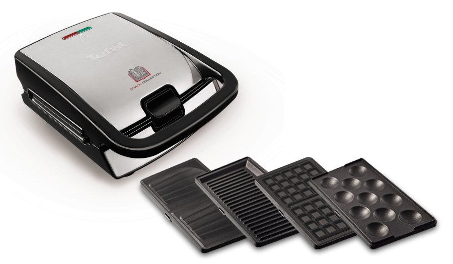 Tefal SW854D sandwichtoaster 700 W Sort, Rustfrit stl #1