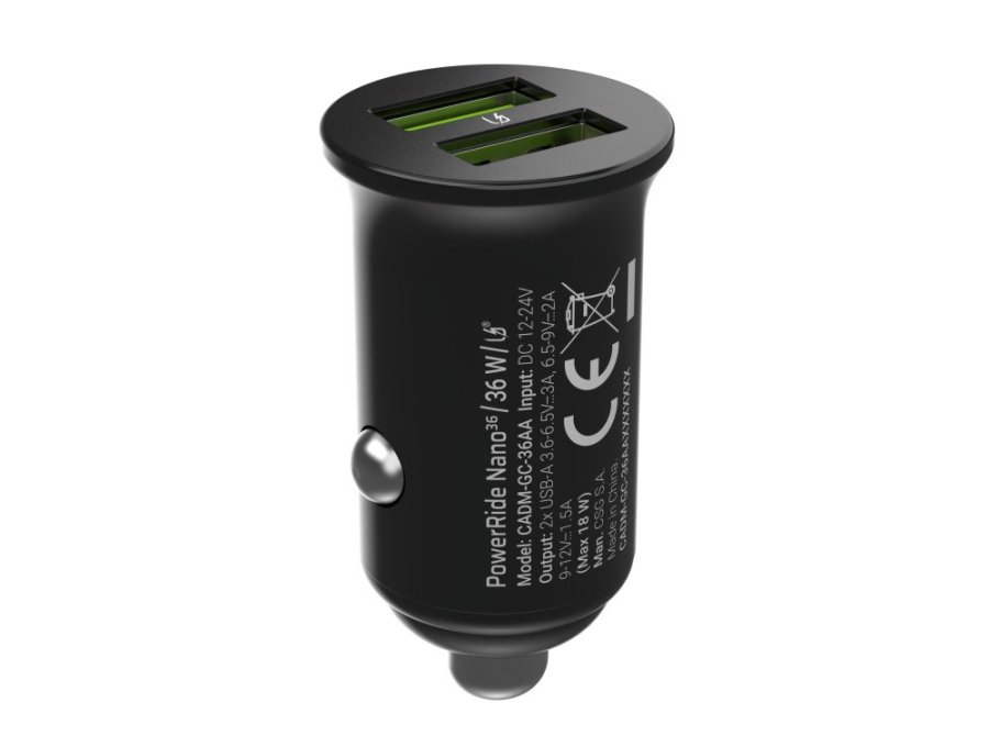 Green Cell biloplader GC PowerRide Nano36 36W 6A 2x USB-A #5