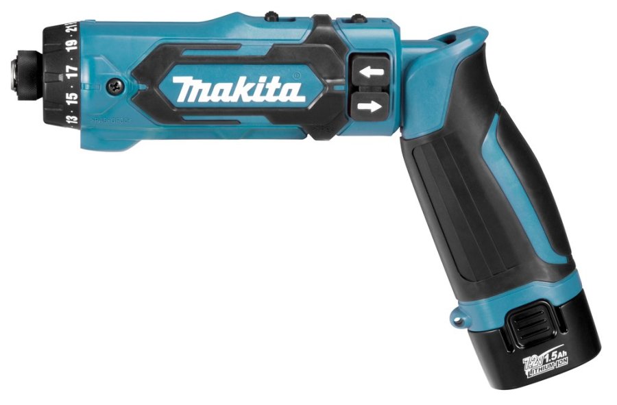Makita DF012DSE elektrisk skruetrkker & slagbor 650, 200 Sort, Bl #1