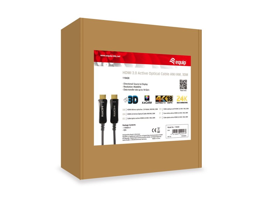 Equip 119430 HDMI-kabel 30 m HDMI Type A (Standard) Sort #4