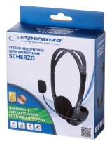 Esperanza EH102 hovedtelefoner/headset Ledningsf�rt Opkald/musik Sort #15
