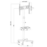 TV-bord Maclean, professionel, 32-55, p hjul, max. VESA 400x400, max. 25 kg, MC-949 #3