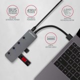 Axagon HUE-MSA Superspeed USB-A Switch Hub 4x USB 3.0 aktiv - 20cm schwarz USB 3.2 Gen 1 (3.1 Gen 1) Type-A 5000 Mbit/s Gr #5