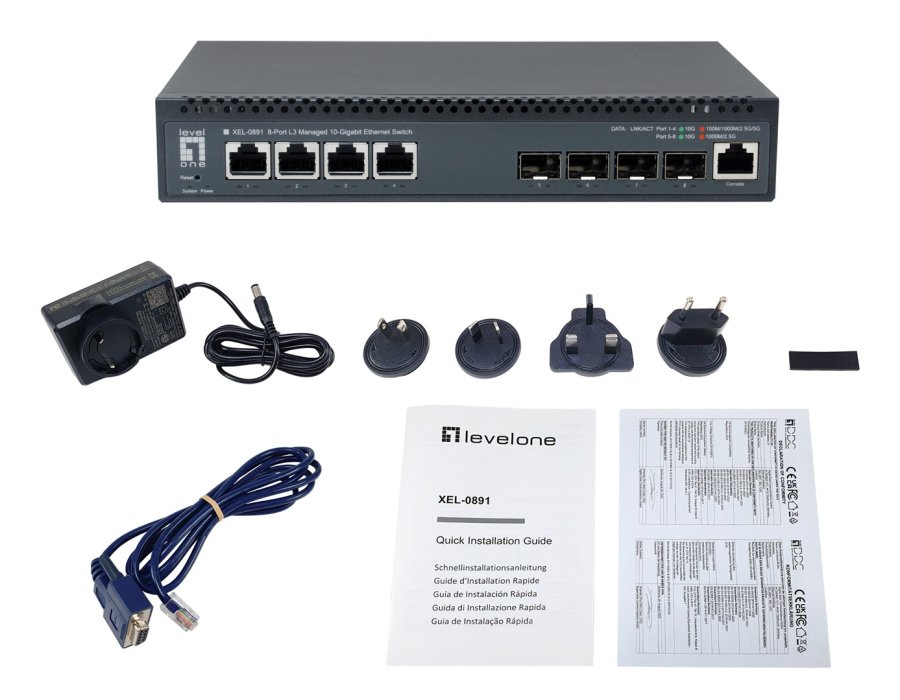 LevelOne XEL-0891 Administreret L3 10G Ethernet (100/1000/10000) Desktop Gr� #6