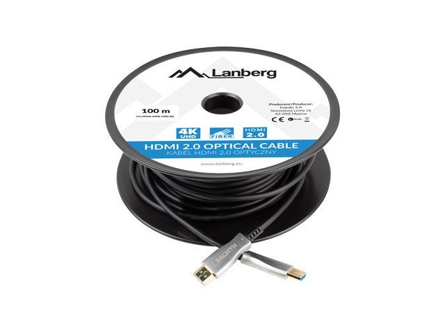Lanberg CA-HDMI-20FB-1000-BK HDMI-kabel 100 m HDMI Type A (Standard) Sort, Slv #5