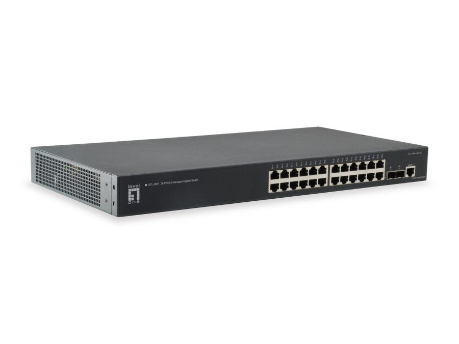 LevelOne GTL-2661 netv�rksswitch Administreret L2 Gigabit Ethernet (10/100/1000) Sort #1