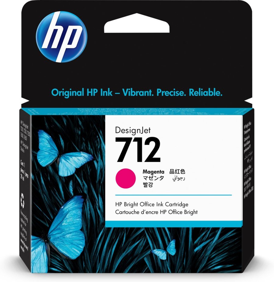 HP 712 DesignJet-blkpatron, magenta, 29 ml #1