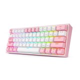 REDRAGON K616 Fizz Pro white/pink tastatur USB + RF Wireless + Bluetooth Lyser�d, Hvid #4