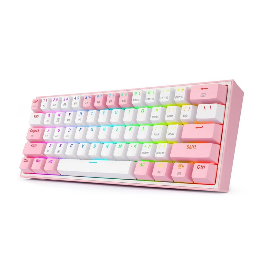 REDRAGON K616 Fizz Pro white/pink tastatur USB + RF Wireless + Bluetooth Lyser�d, Hvid #4