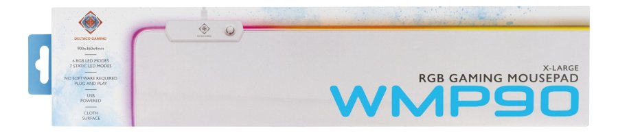Deltaco Gaming WMP90 RGB gaming-musem�tte XL, 900 x 360 x 4 Hvid #6