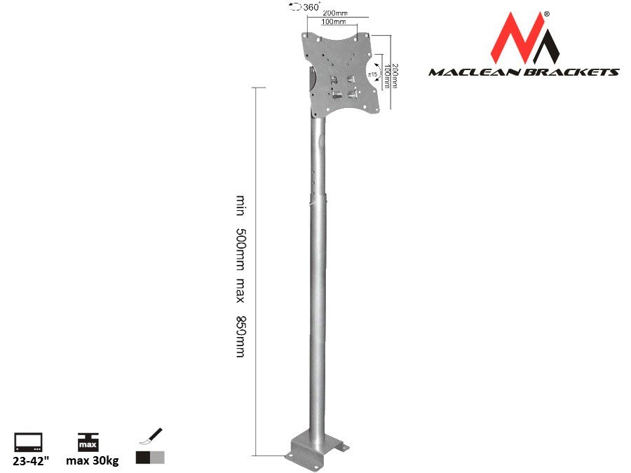 Loftmonteret tv-holder 23-42