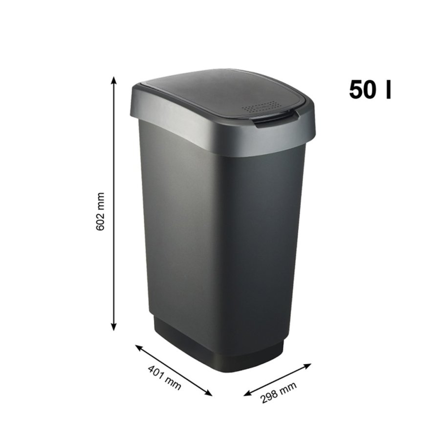 ROTHO Twist Silver - skraldespand  50l #4