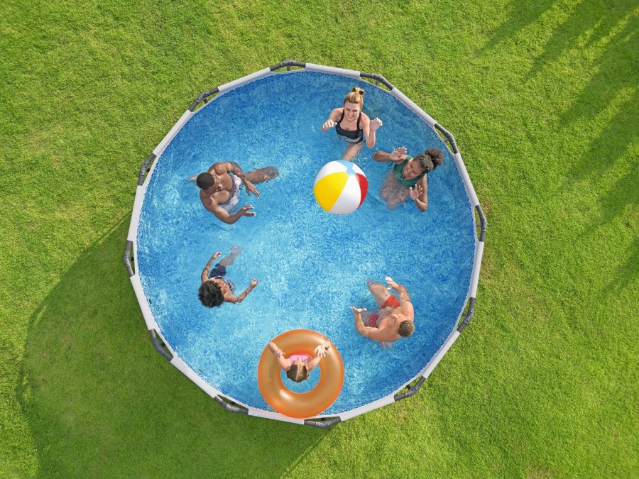 Bestway Steel Pro 56418 swimmingpool til over jorden Indrammet pool Rund 9150 L #3
