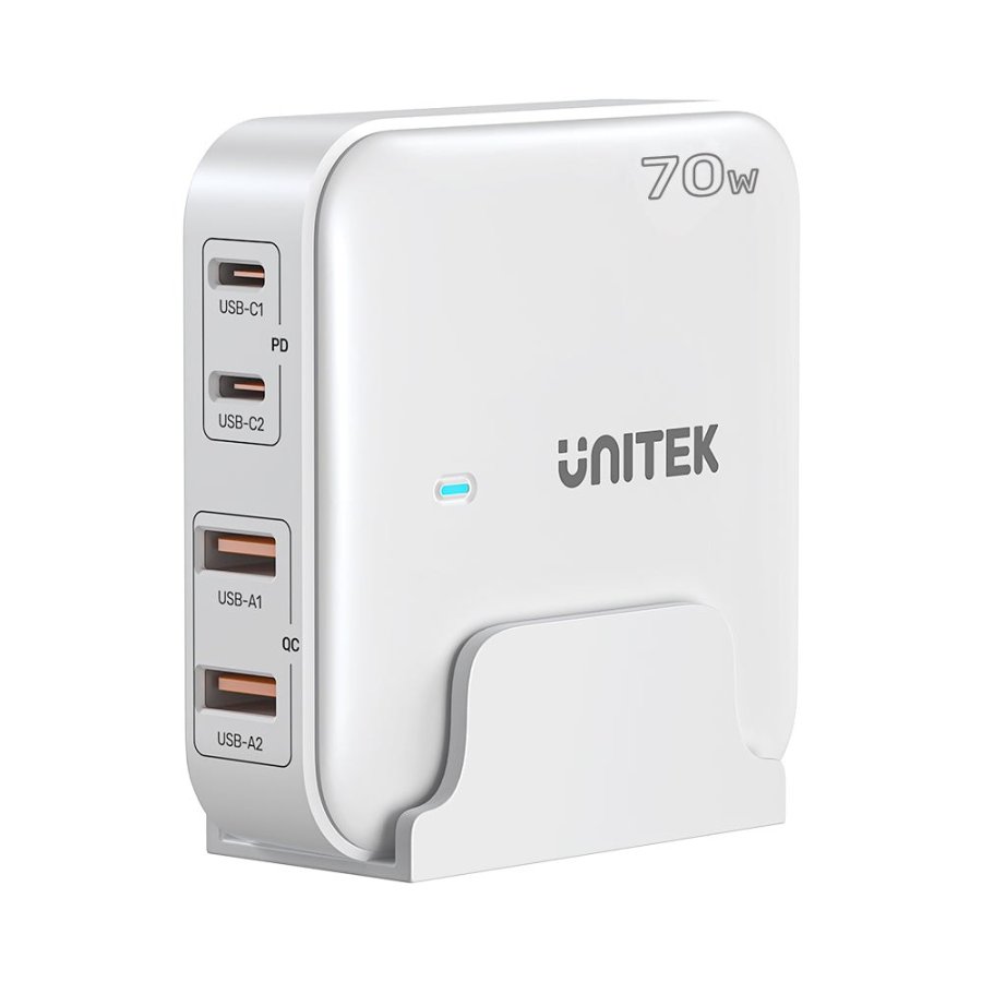 UNITEK P1229AWH01-EU oplader til mobil enhed Universel Hvid Vekselstrm Hurtig opladning Indendrs #1