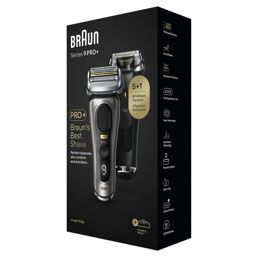 Braun Series 9 Pro+ 9515s Barbermaskine 6 dele Metallic #3