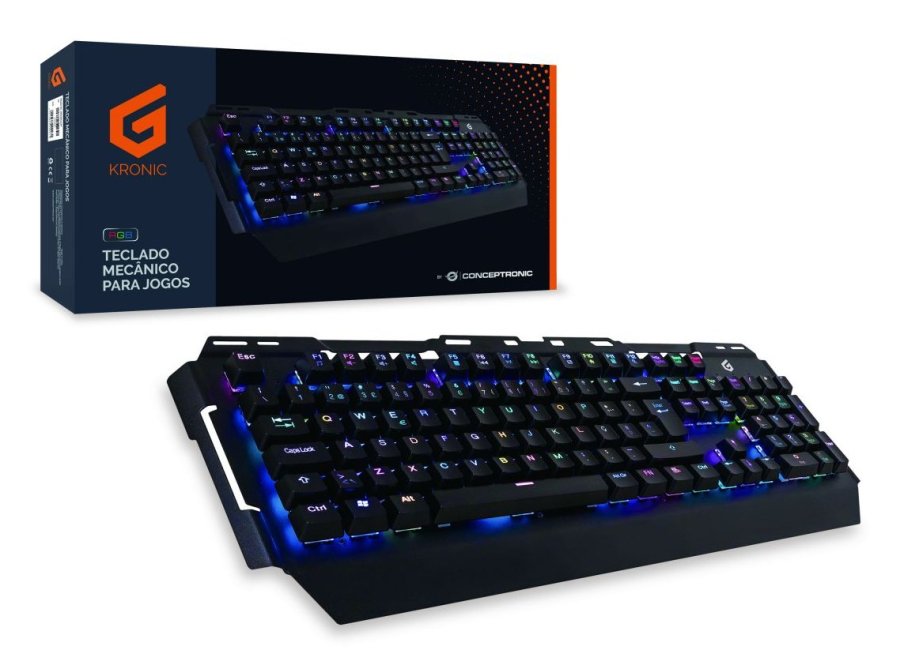 Conceptronic KRONIC tastatur Spil USB QWERTY Portugisisk Sort #3