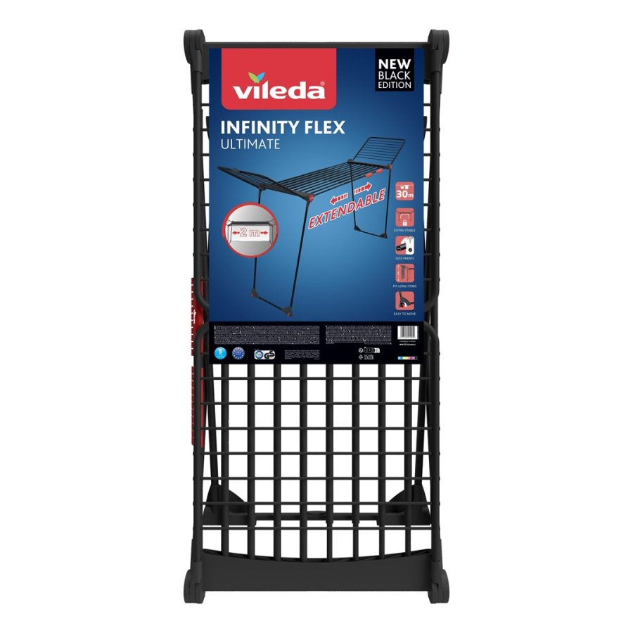 Vileda Infinity Flex Ultimate teleskopisk vasketjstrrer sort #7