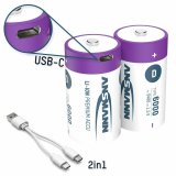 Ansmann 1314-0005 husholdningsbatteri Genopladeligt batteri D Lithium-Ion (Li-Ion) #14