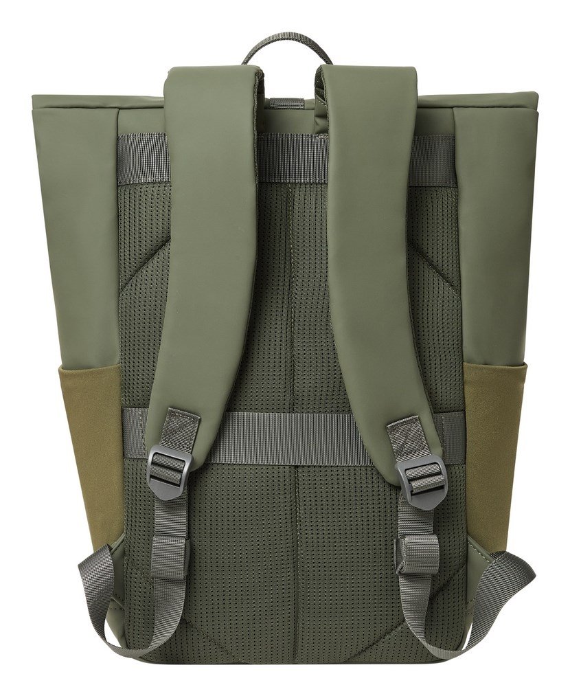 Rivacase Eden rygs�k Rejserygs�k Oliven PU-l�der, Polyester, Genanvendt polyethylenterephthalat (rPET) #7