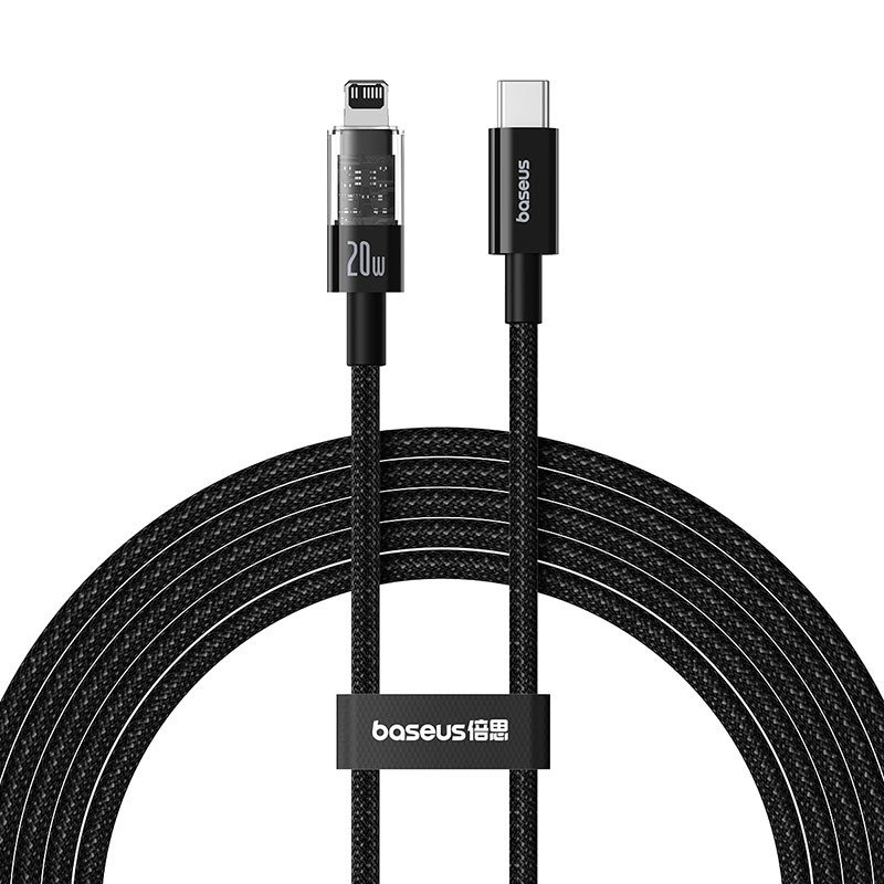 Baseus Gem USB-C til iP hurtigopladningskabel 2 m 20 W Sort #1